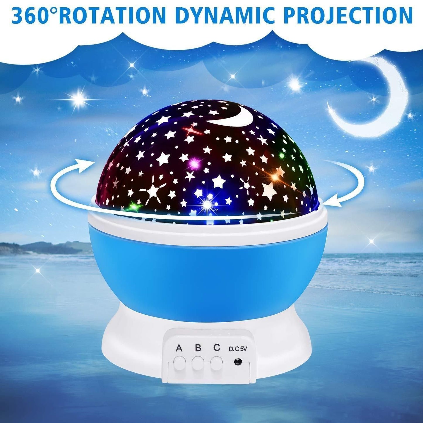 Star Master 360° LED Night Light Projector (Multicolor)