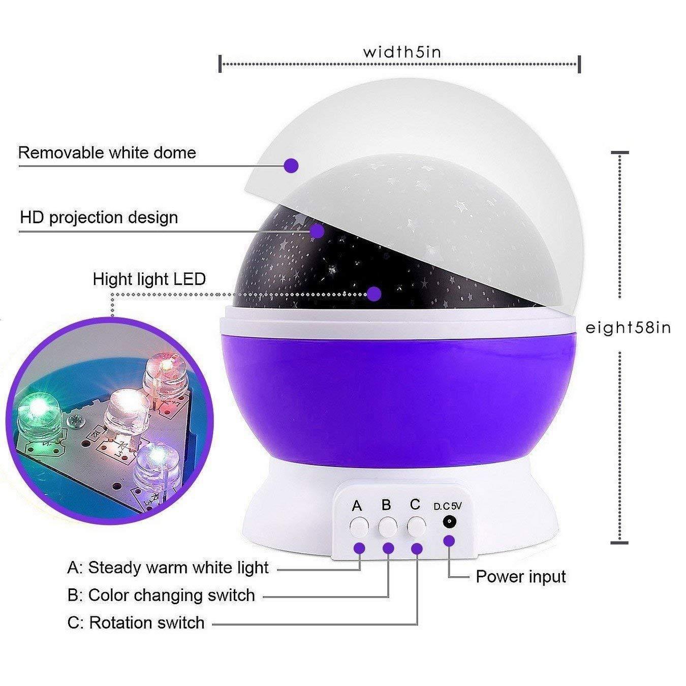 Star Master 360° LED Night Light Projector (Multicolor)
