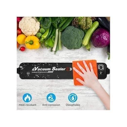 Portable Multi-functional Food Vacuum Sealer – Compact, Powerful & Easy to Use (Black, Aluminum)